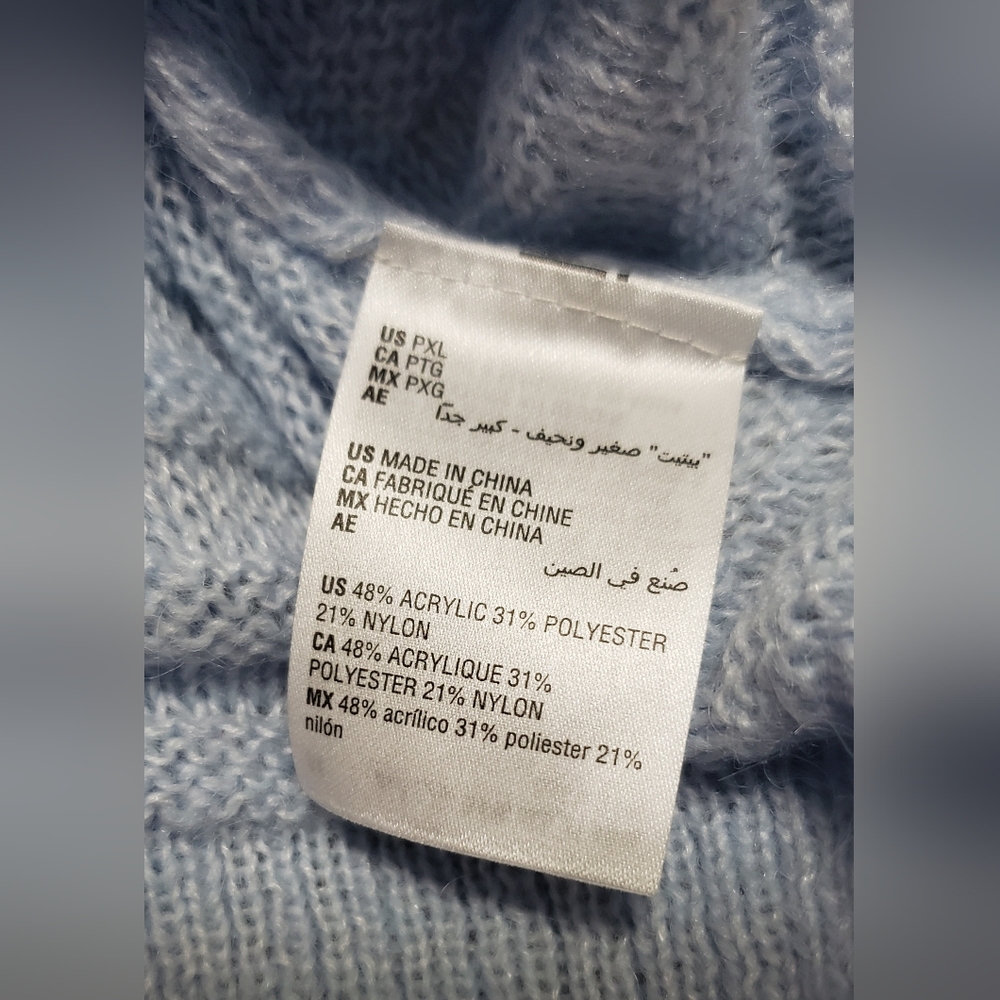 Nwt Style & Co Womens Sweater  in Frozen Blue,  Petite XL - Picture 5 of 5
